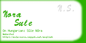 nora sule business card